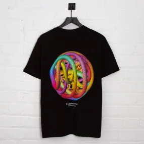 039 Disco Psychedelia Back Print - Tshirt - Black