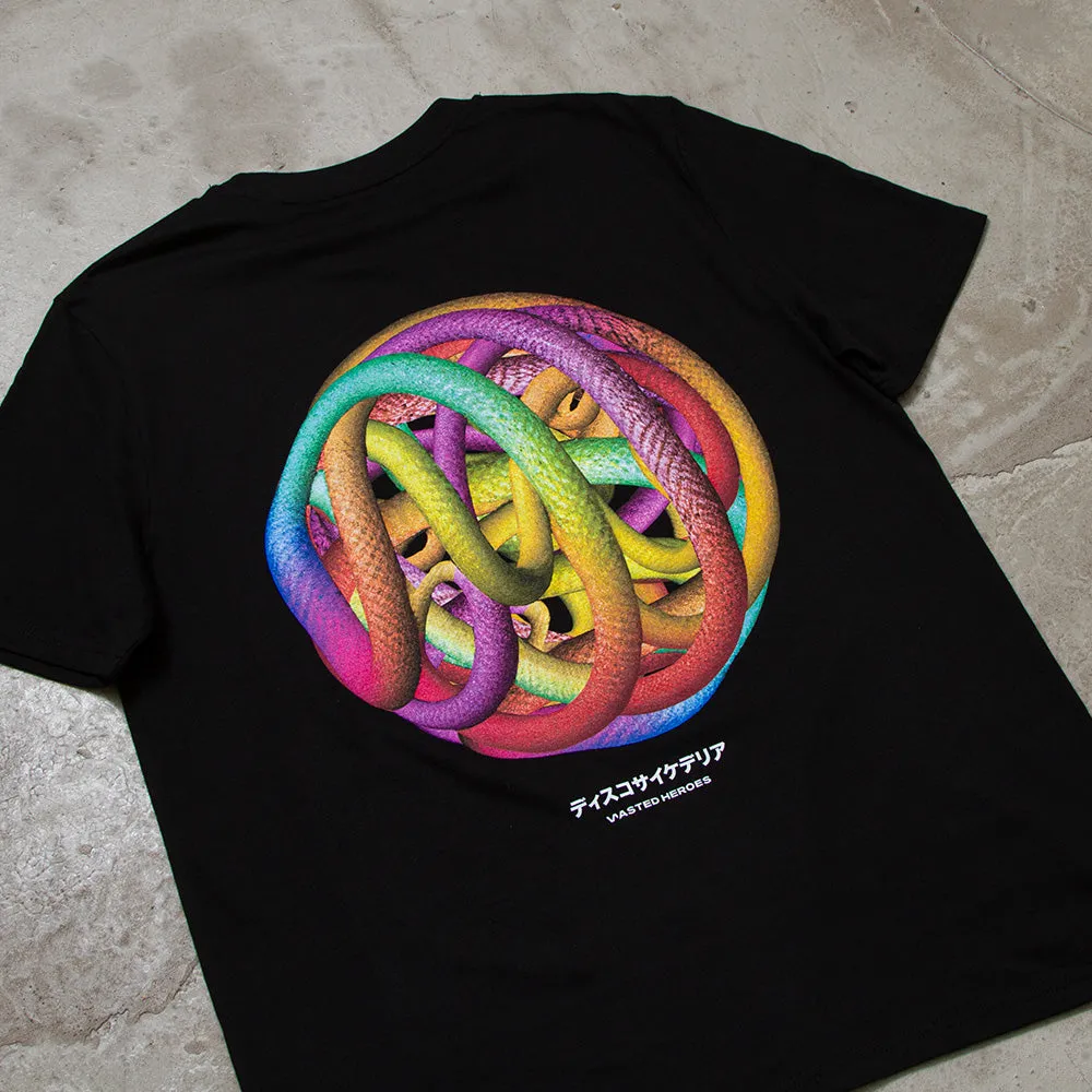 039 Disco Psychedelia Back Print - Tshirt - Black