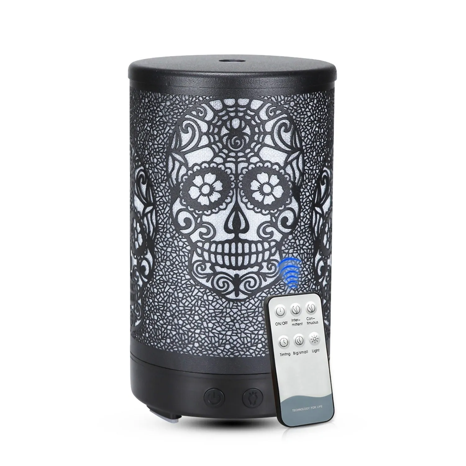 100ml Ultrasonic Electric Skull Aroma Diffuser With Remote