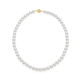 18k Gold Top Grading Aurora HANADAMA Akoya Pearl Necklace KN00025