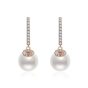 18K Solid Gold Edison Pearl Earrings KE00055