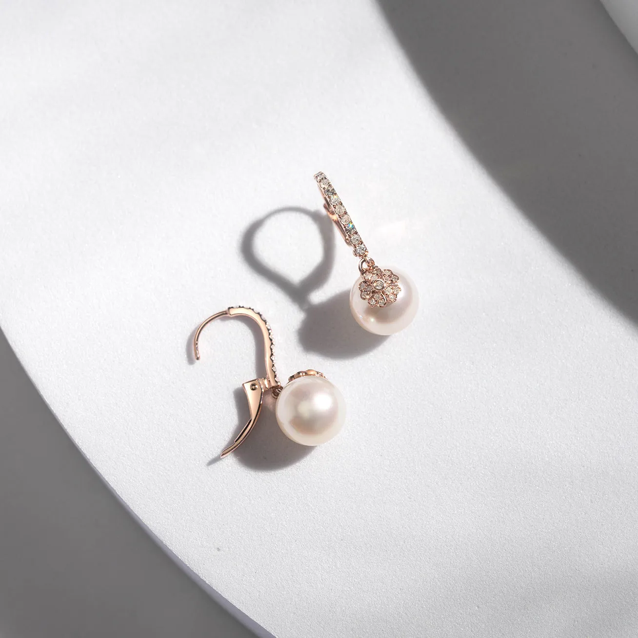 18K Solid Gold Edison Pearl Earrings KE00055