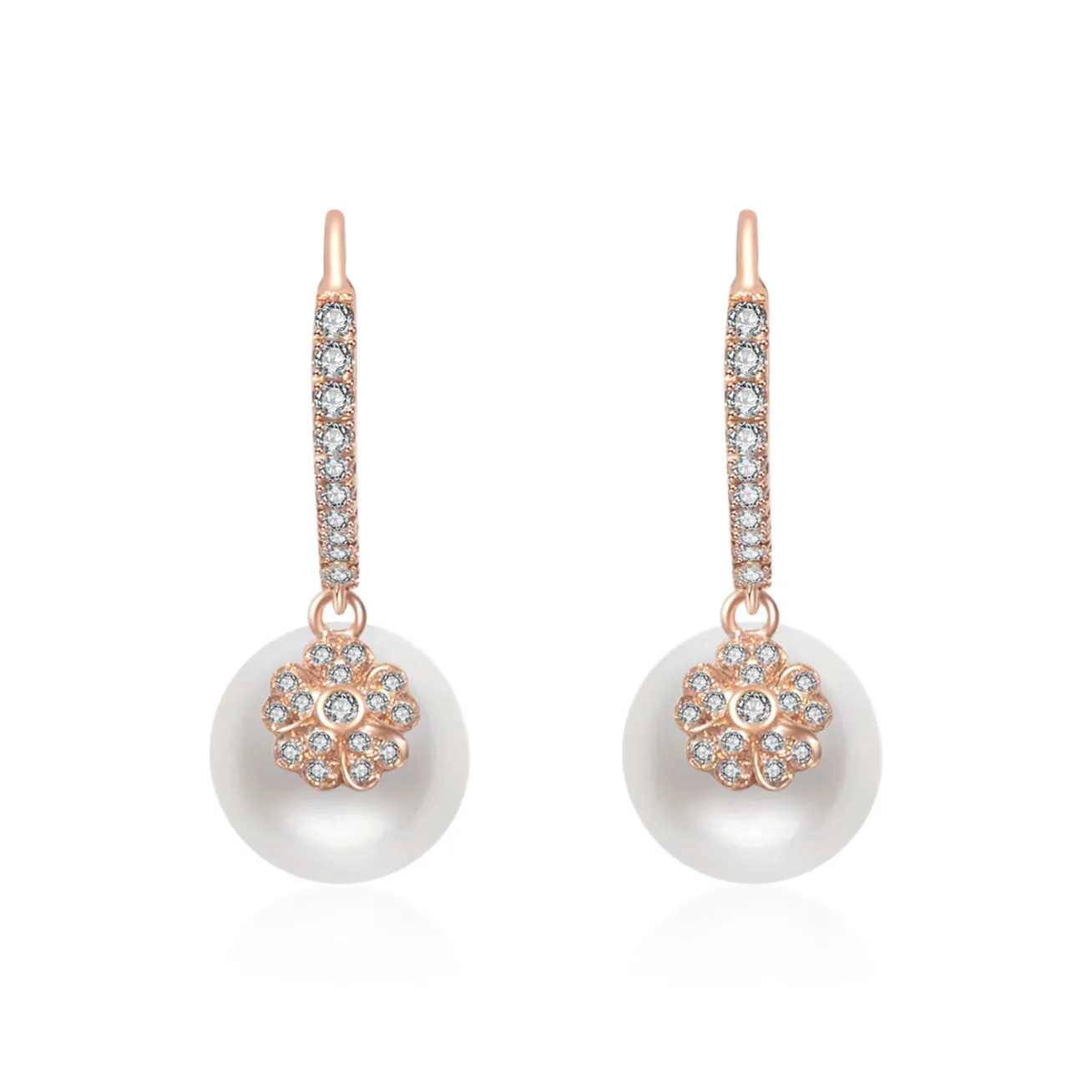 18K Solid Gold Edison Pearl Earrings KE00055