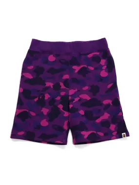 A Bathing Ape Colour Camo Sweat Shorts Purple