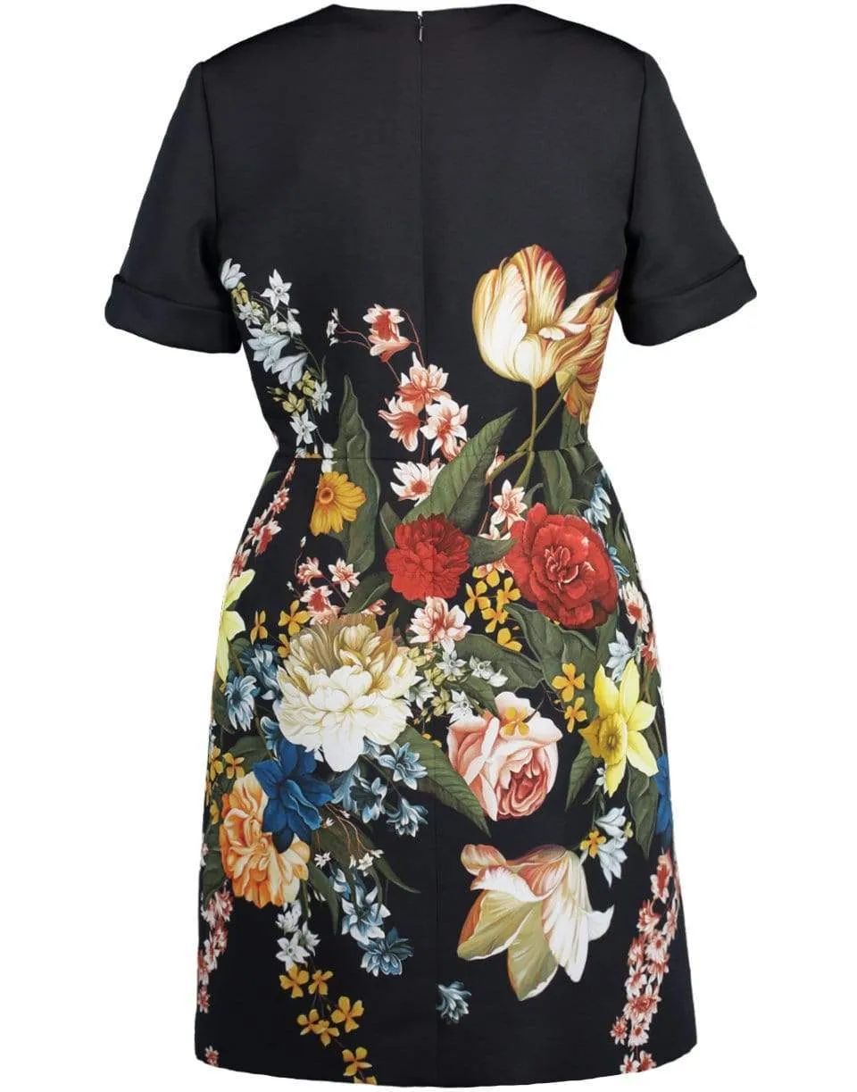 A-Line Floral Print Dress