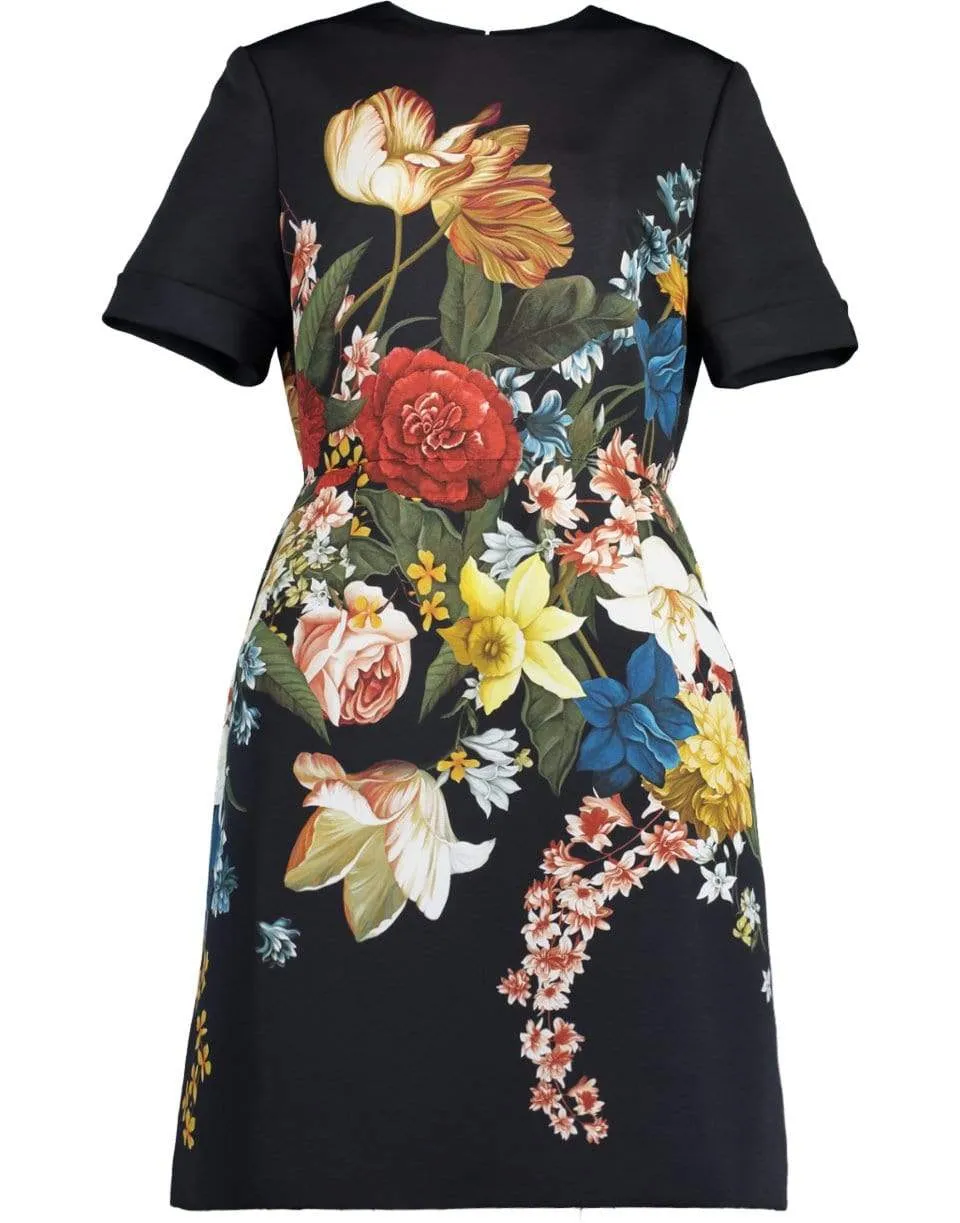 A-Line Floral Print Dress