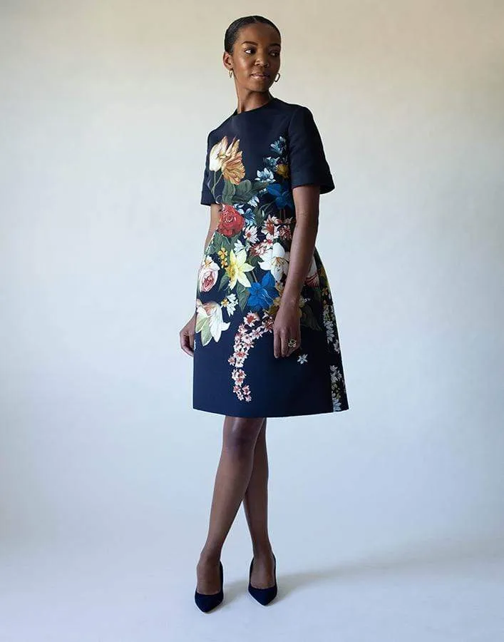 A-Line Floral Print Dress