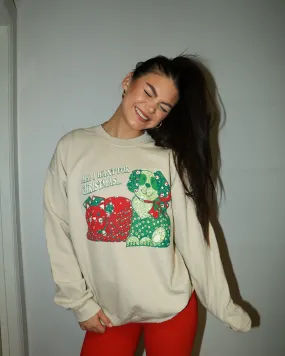 All I Want For Christmas Sand Thrifted Sweatshirt