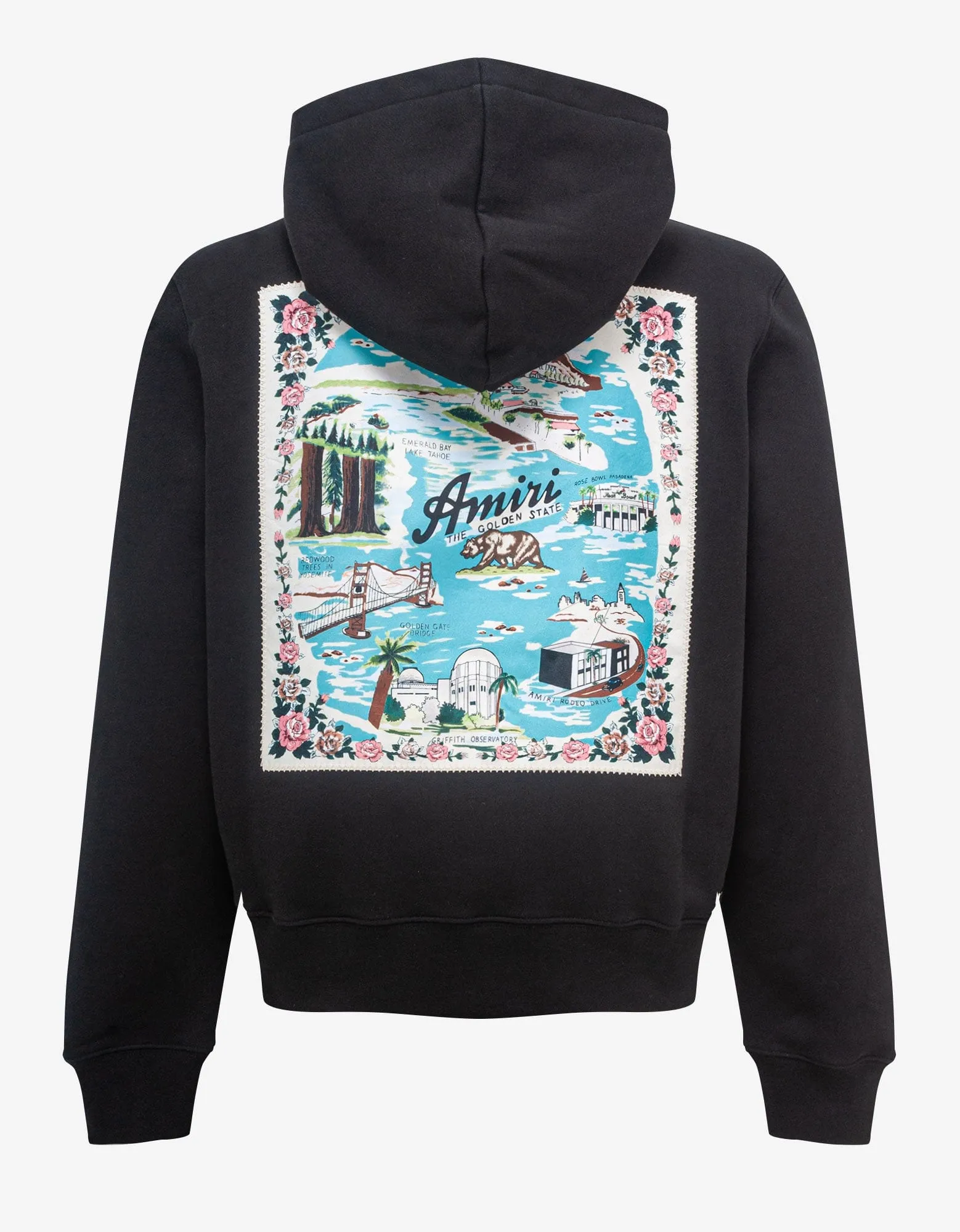 Amiri Black California Hawaiian Hoodie