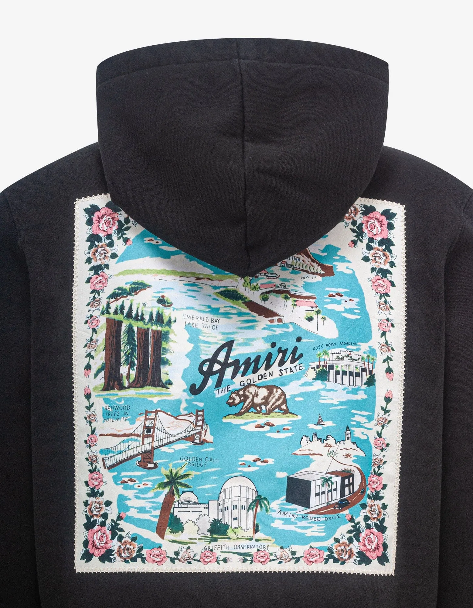 Amiri Black California Hawaiian Hoodie