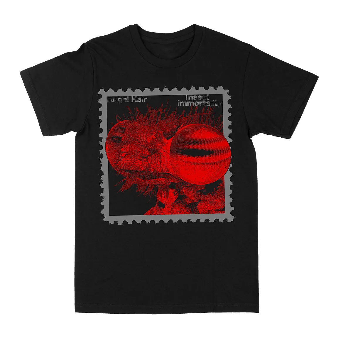 Angel Hair "Insect Immortality: Red” Black T-Shirt