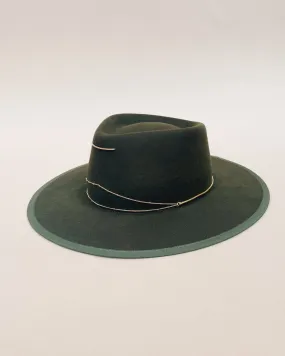 ANNA Wool-felt Fedora Hat | Forrest Green