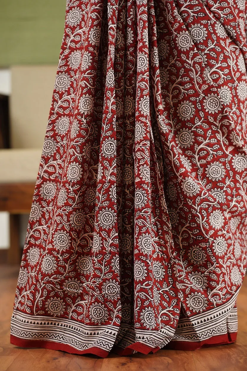 Bagh Hand Block Printed Cotton Saree