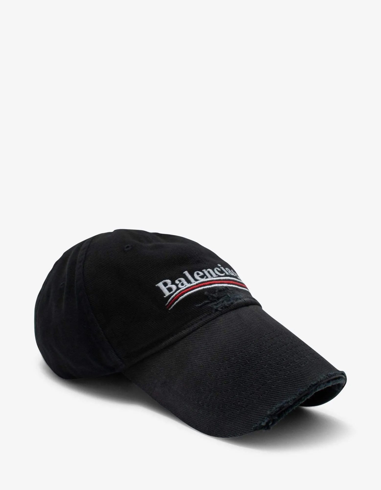 Balenciaga Black Political Logo Embroidery Cap