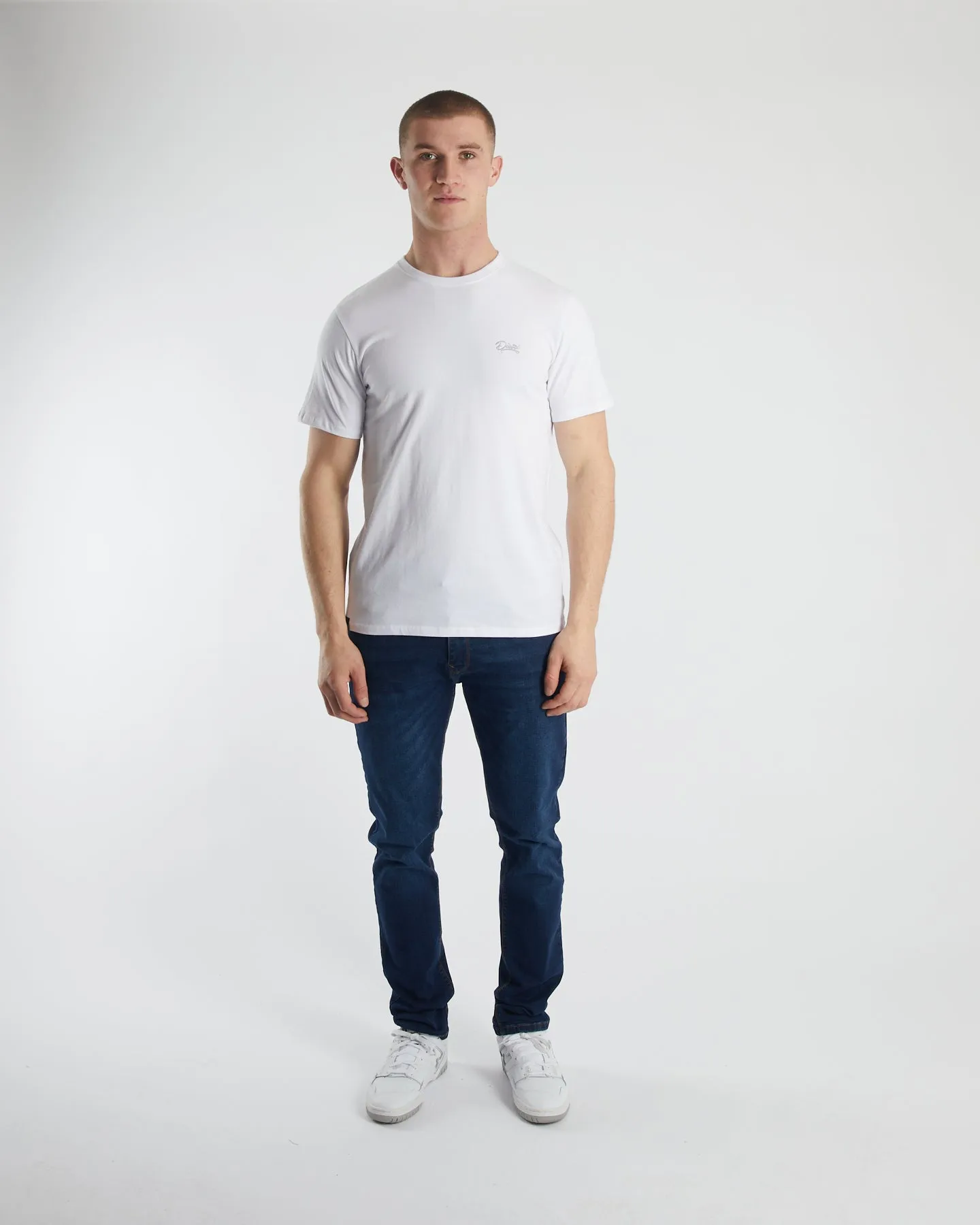 Basic Caden O Neck Tee Optic White