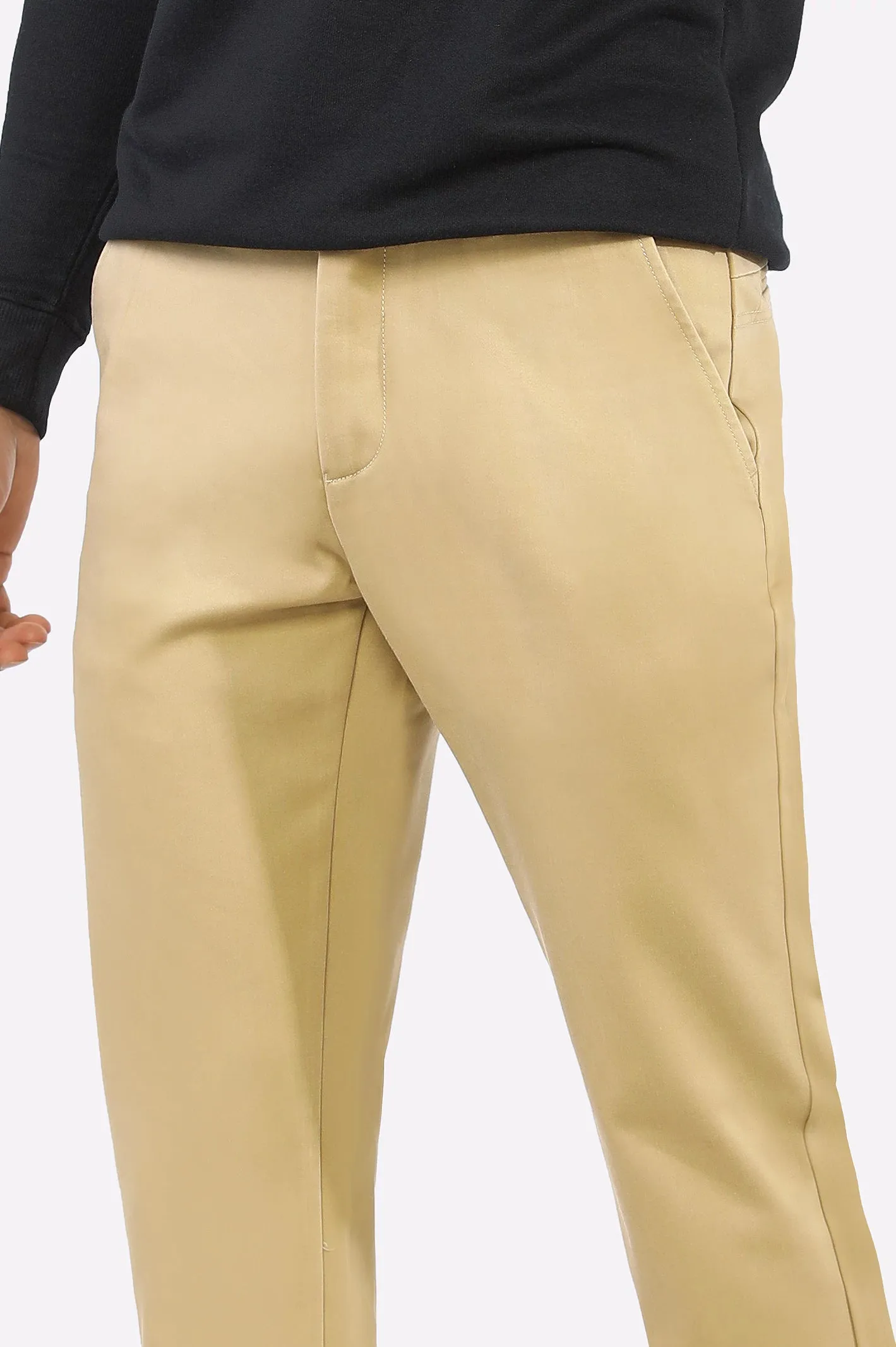 Beige Smart Fit Cotton Chino