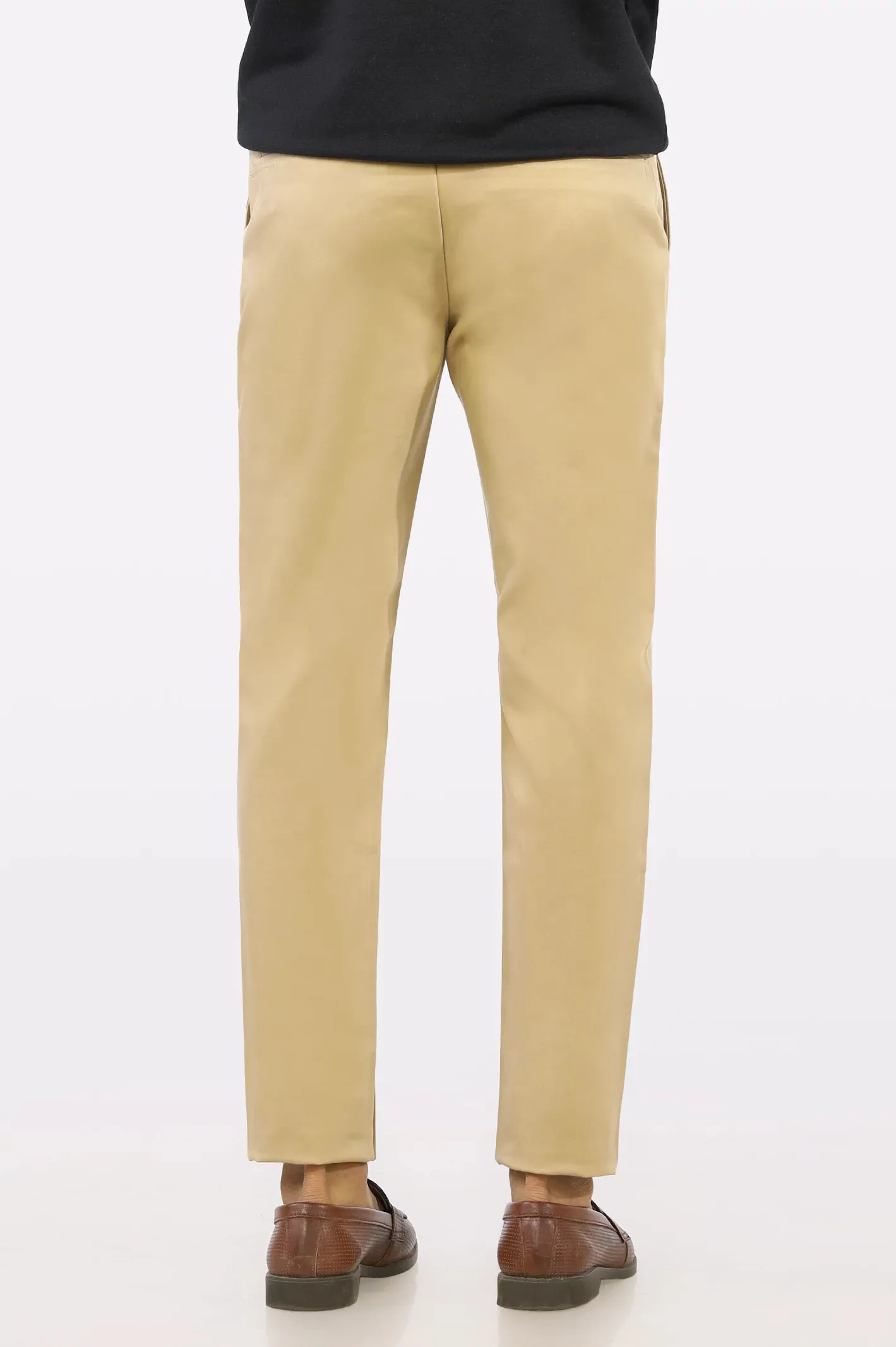 Beige Smart Fit Cotton Chino