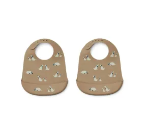 Bib - Silicone - Set Of 2 - Dog - Oat Mix