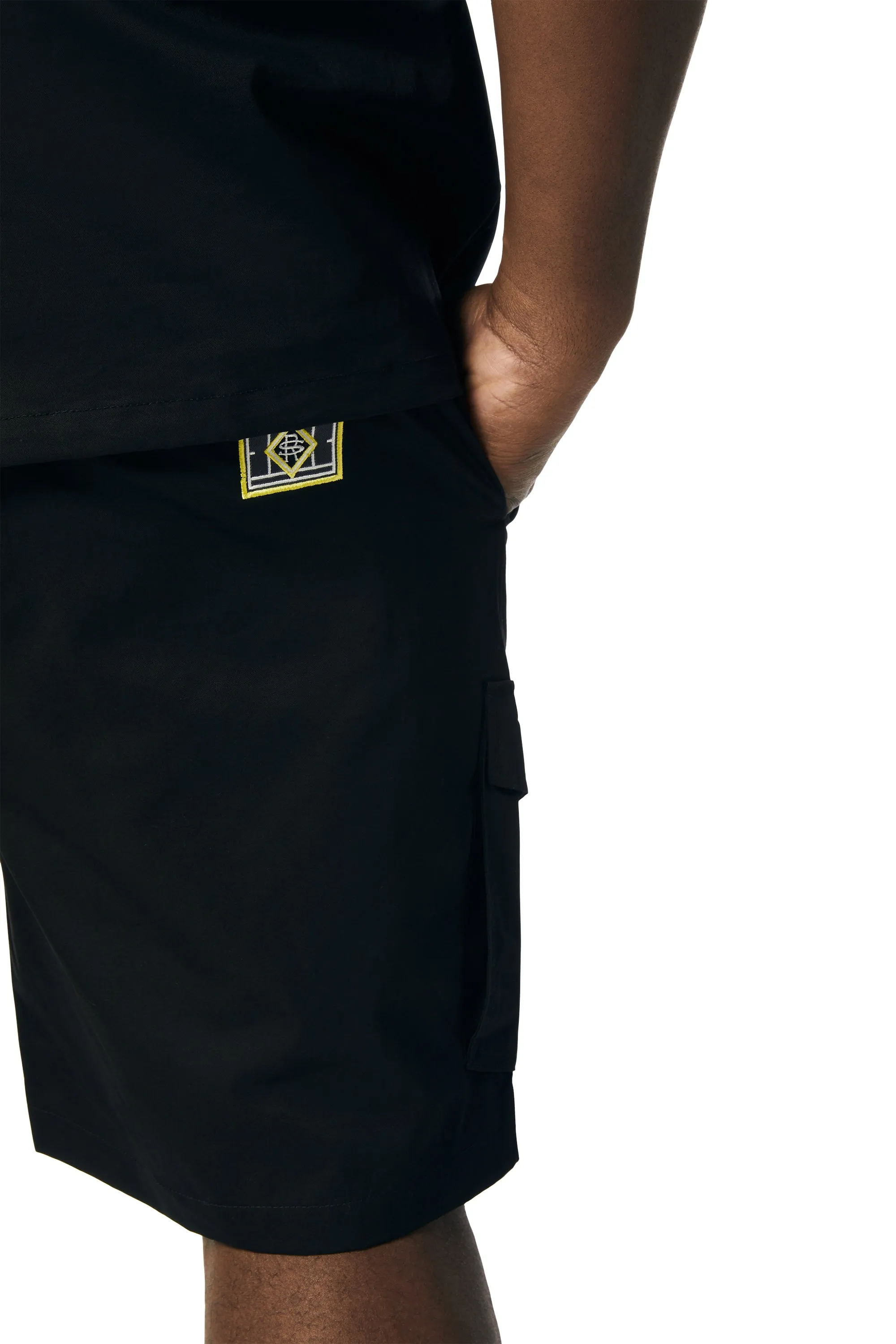 Big and Tall - Graphic Polished Twill Shorts - Black