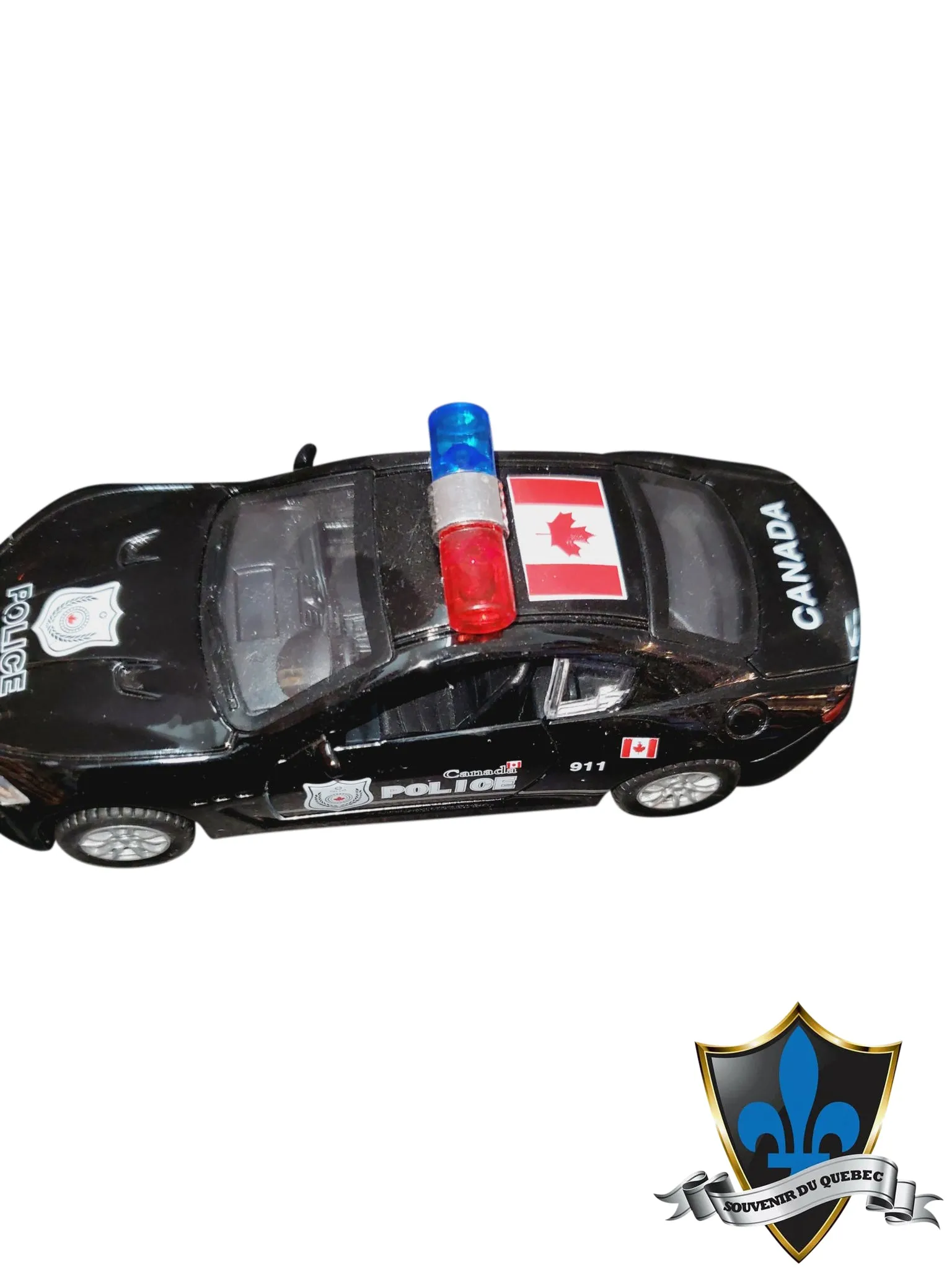 Black Police Car with Canada Flag