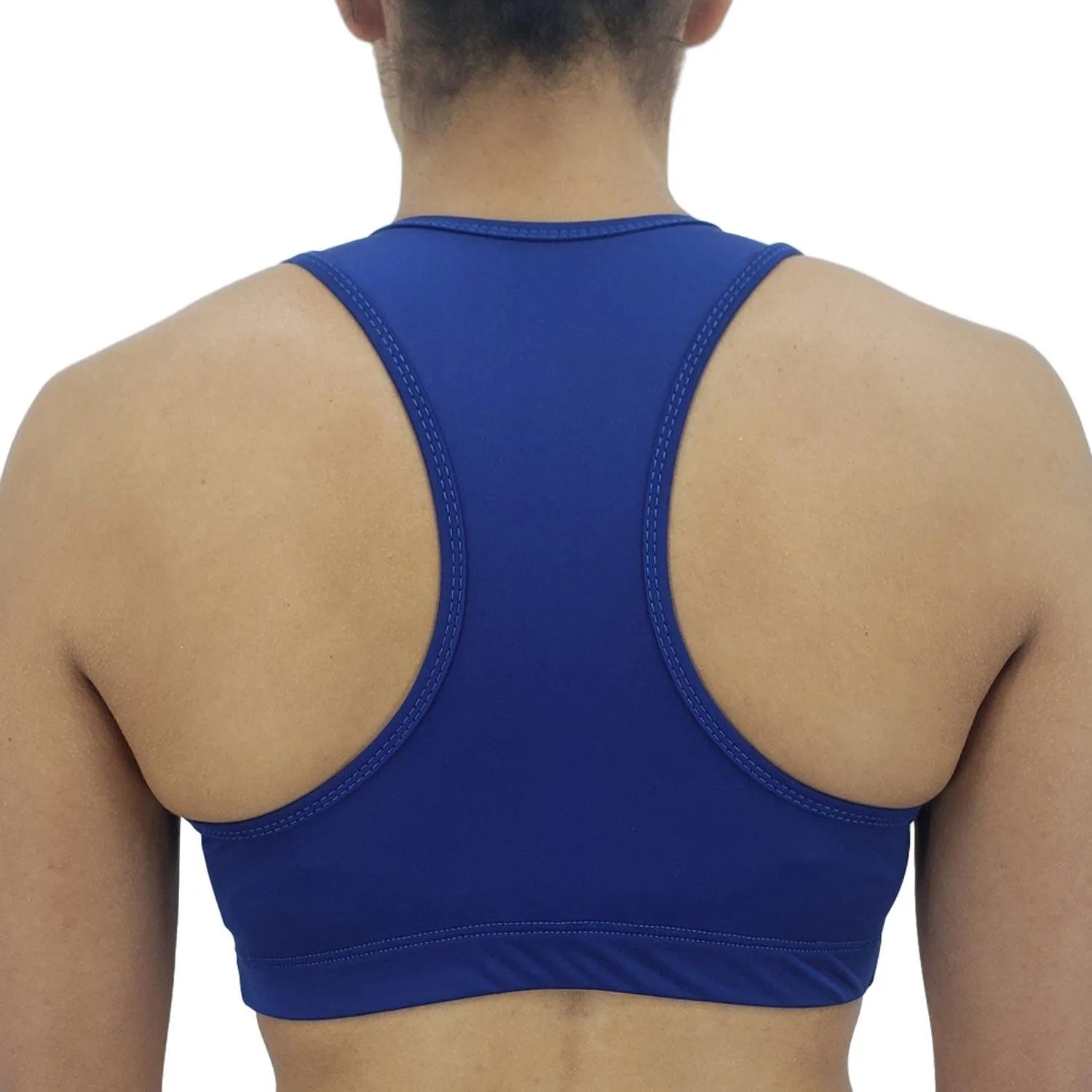 Blueberry Solid Color Sports Bra