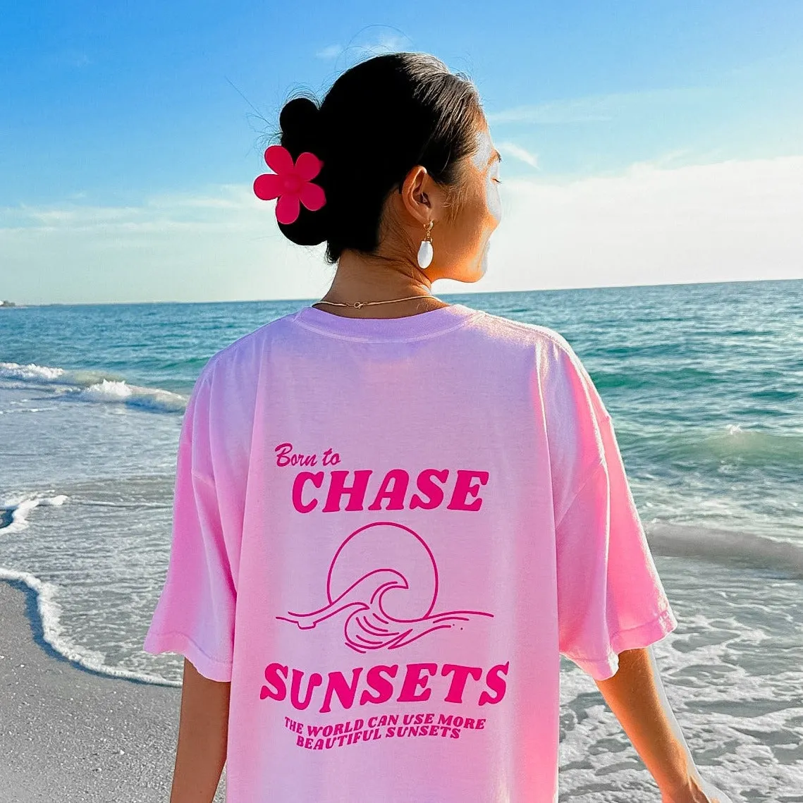 BORN TO CHASE SUNSETS T-SHIRT