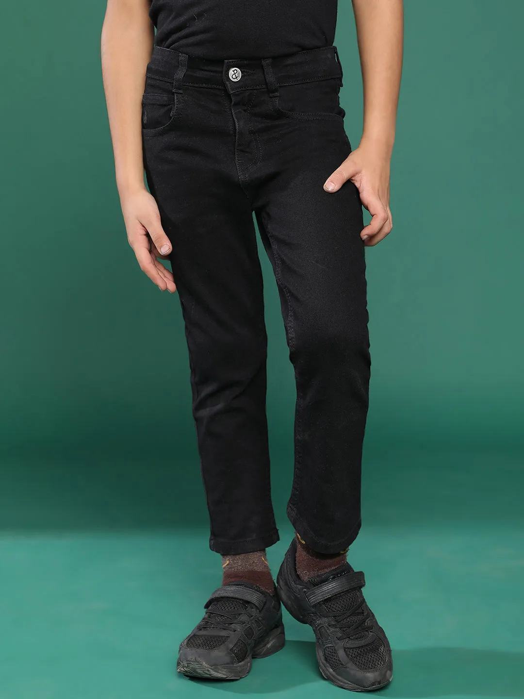 Boys Black Slim Fit Jeans