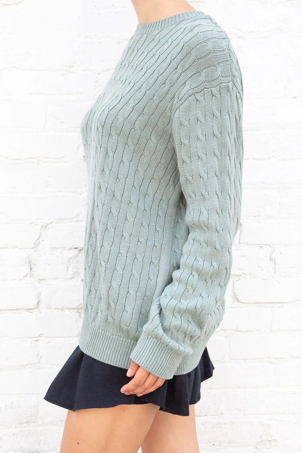 Brianna Cotton Cable Knit Sweater