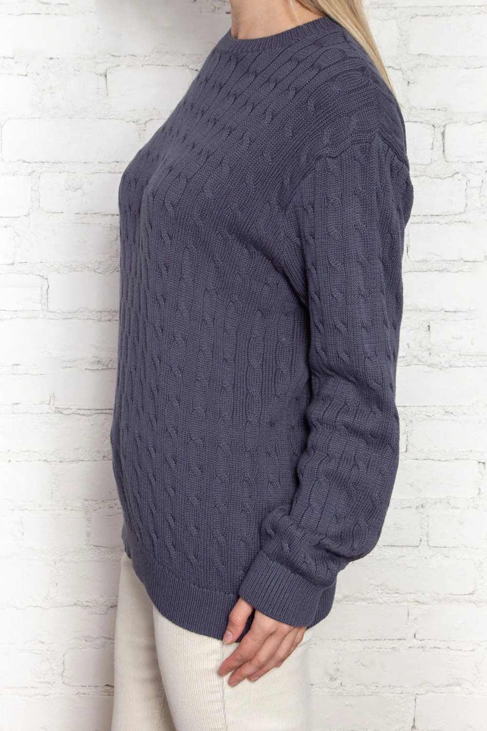 Brianna Cotton Cable Knit Sweater