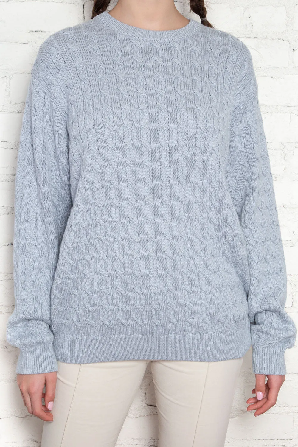 Brianna Cotton Cable Knit Sweater