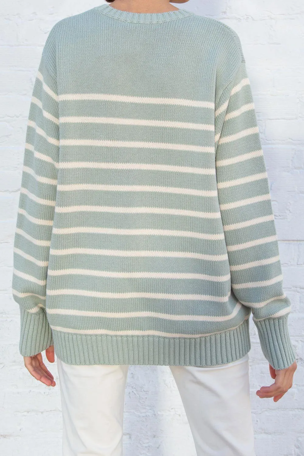 Brianna Cotton Thin Stripe Sweater