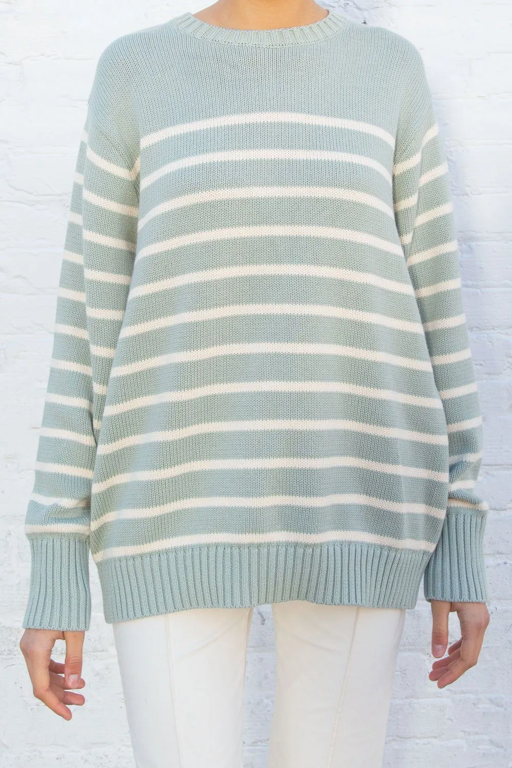 Brianna Cotton Thin Stripe Sweater