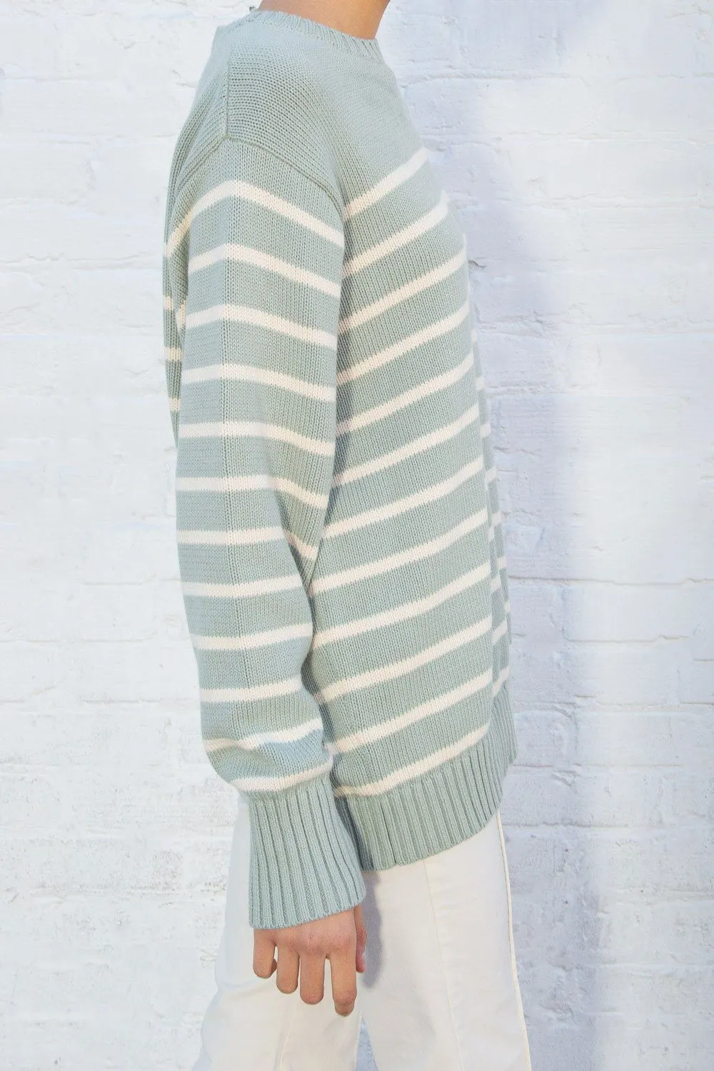 Brianna Cotton Thin Stripe Sweater