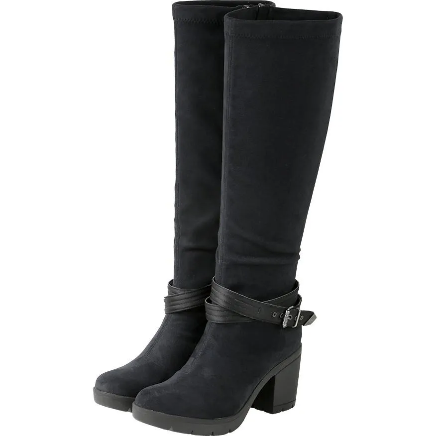 Bussola Women's •Bucharest 1542 Belty• Platform Belted Boot  Black 9US/EU40