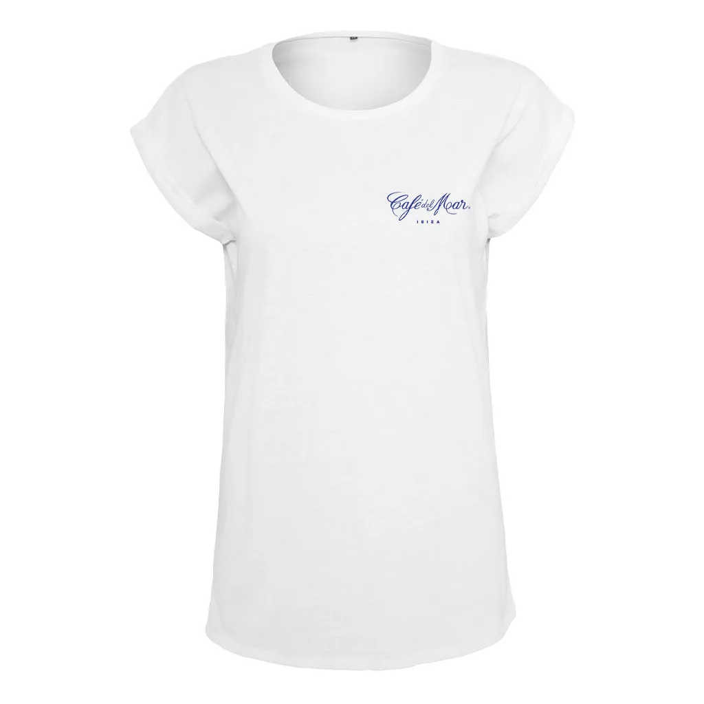 Café del Mar Ibiza Blue Logo Front And Back Print Women's Casual T-Shirt