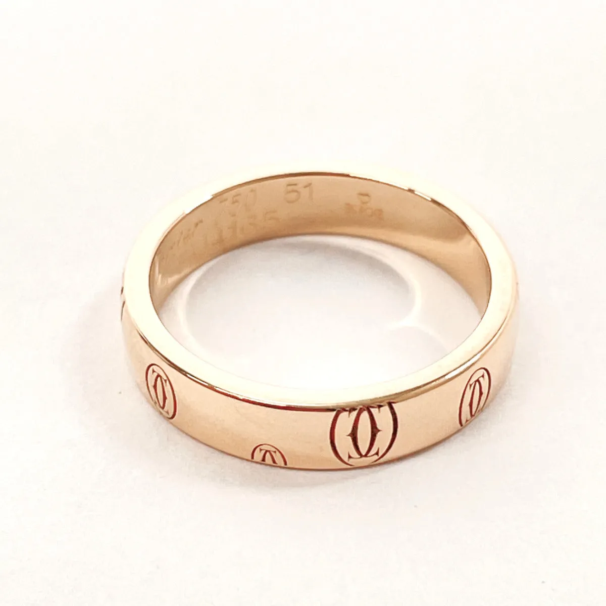 CARTIER Ring K18 Pink Gold Pink gold happy Birthday Women Used Authentic