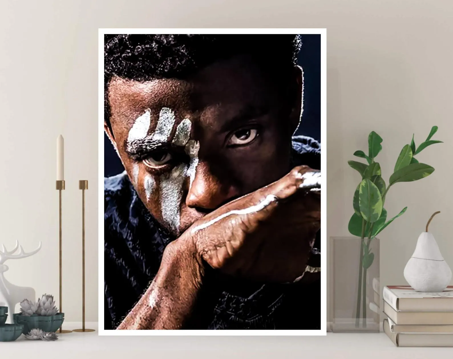 Chadwick Boseman Poster, Black Panther Canvas Rolls, Custom Canvas, Home decor, Wall Hanging, Hollywood Actor Chadwick Boseman Poster