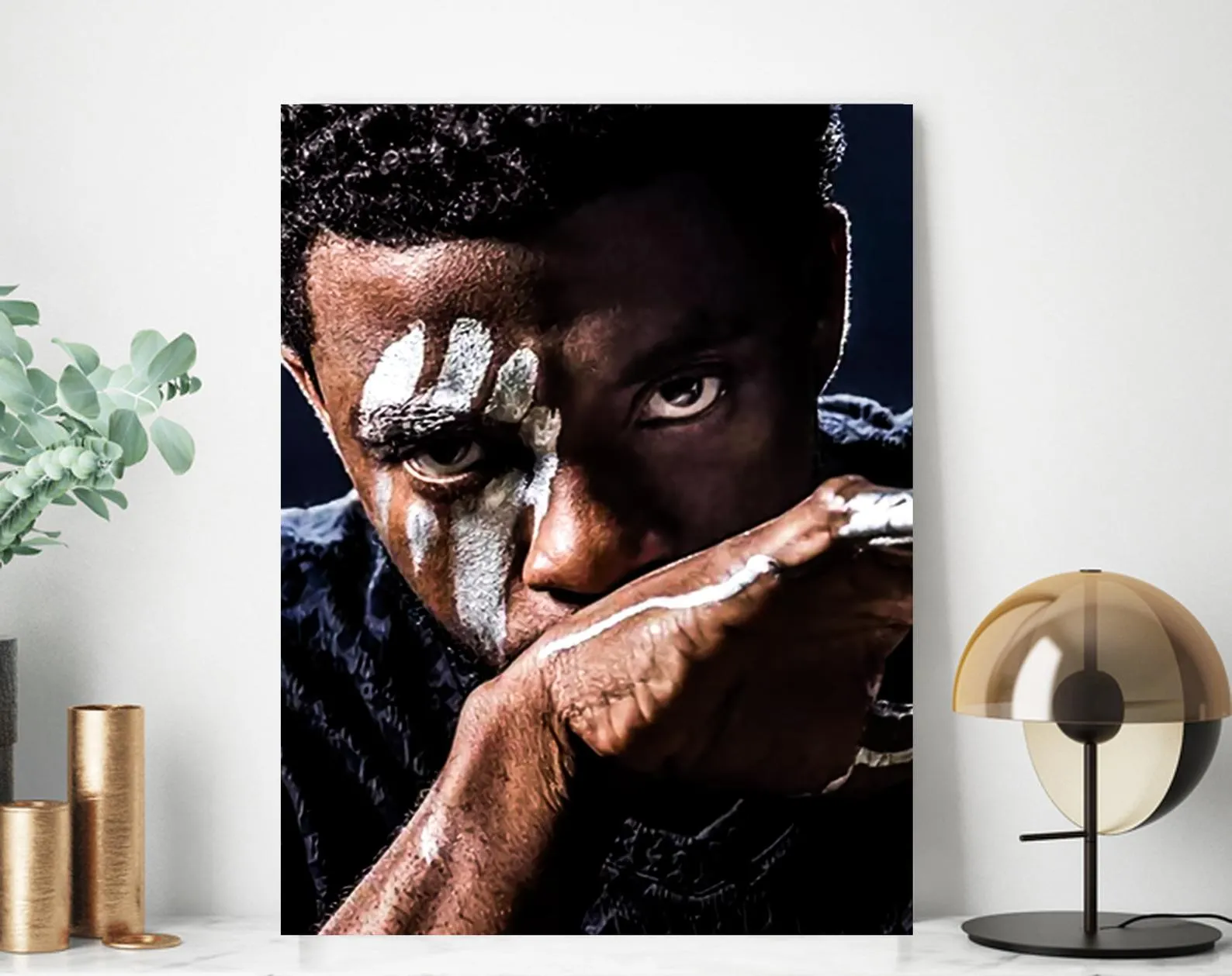 Chadwick Boseman Poster, Black Panther Canvas Rolls, Custom Canvas, Home decor, Wall Hanging, Hollywood Actor Chadwick Boseman Poster