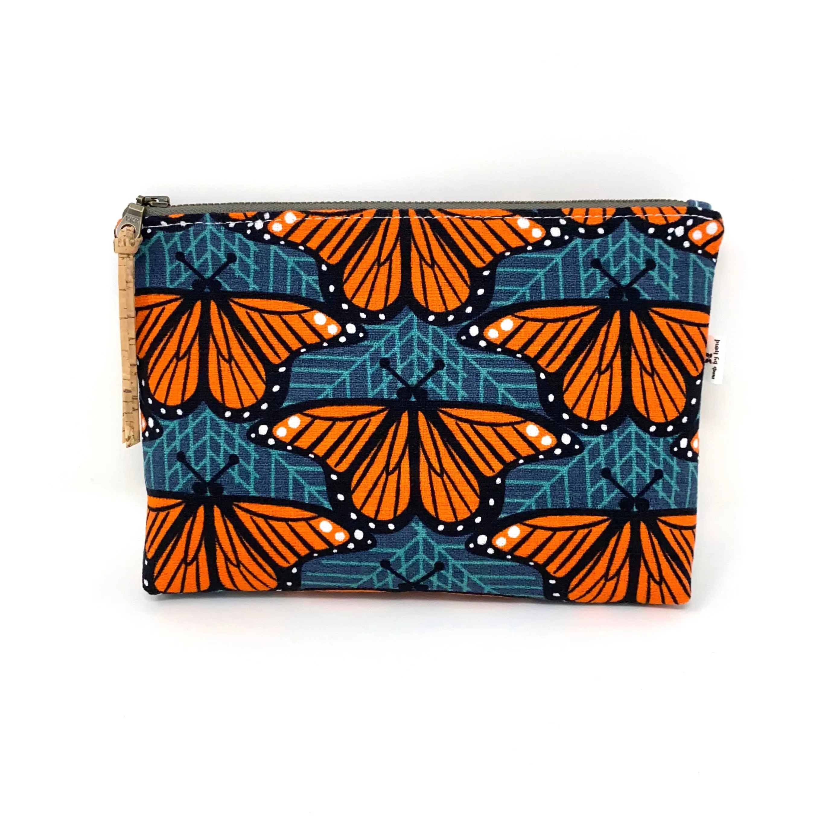 Charley Harper Monarch Butterflies Organic Slim Zip Pouch