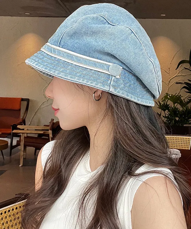 Chic Navy Patchwork Cowboy Beret Hat MM076