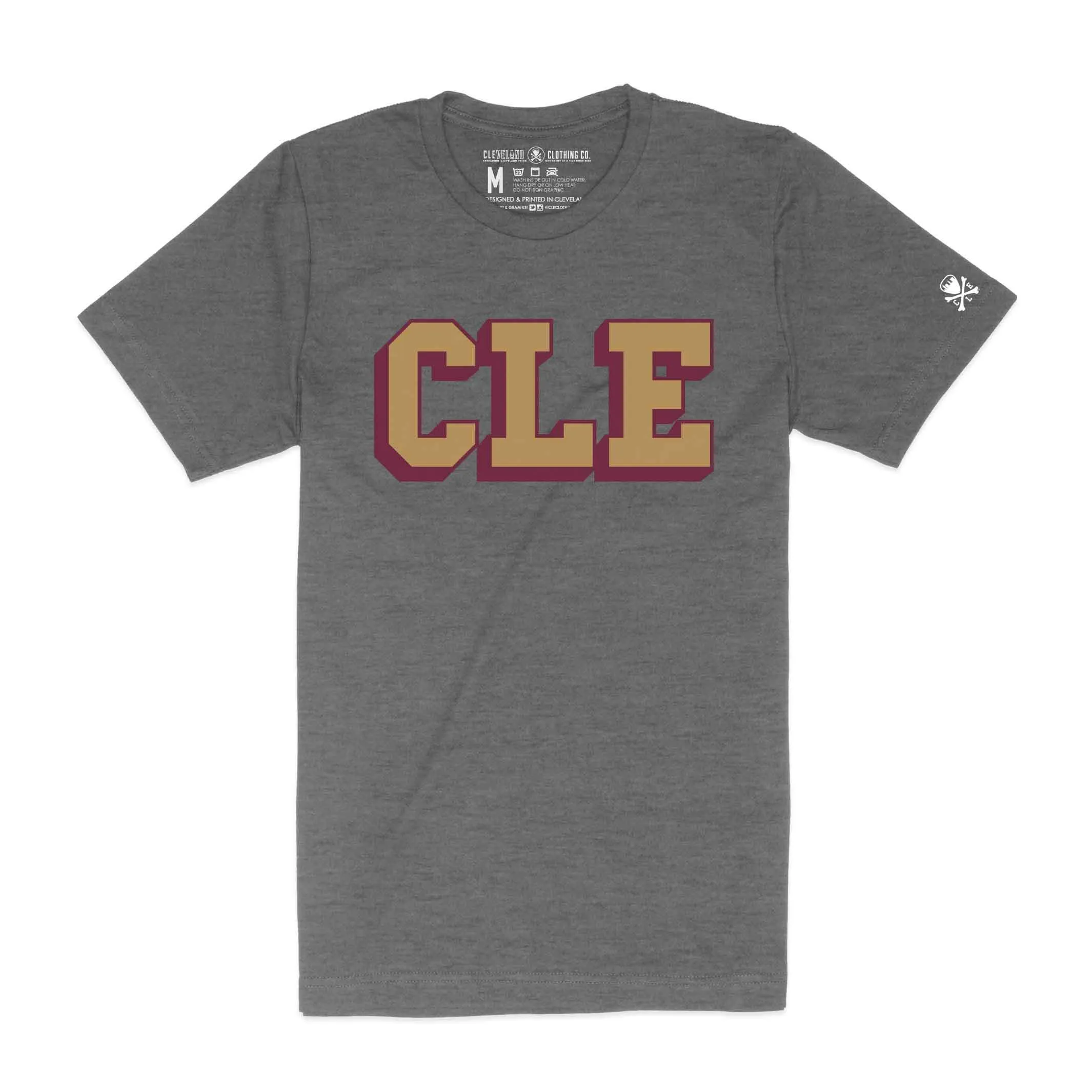 CLE College - Wine/Gold - Unisex Crew T-Shirt