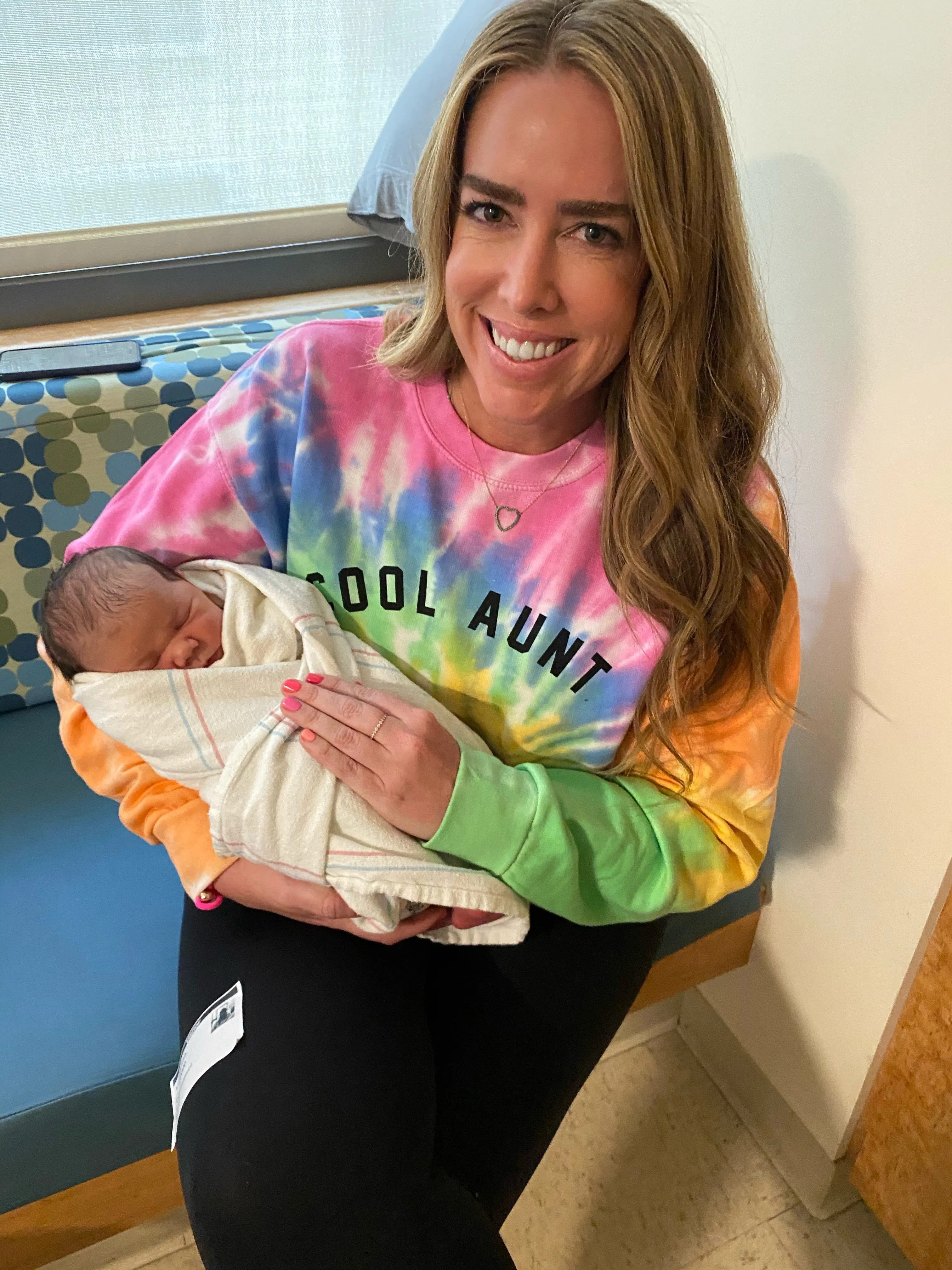 COOL AUNT Faded Neon Tie-Dye Sweatshirt