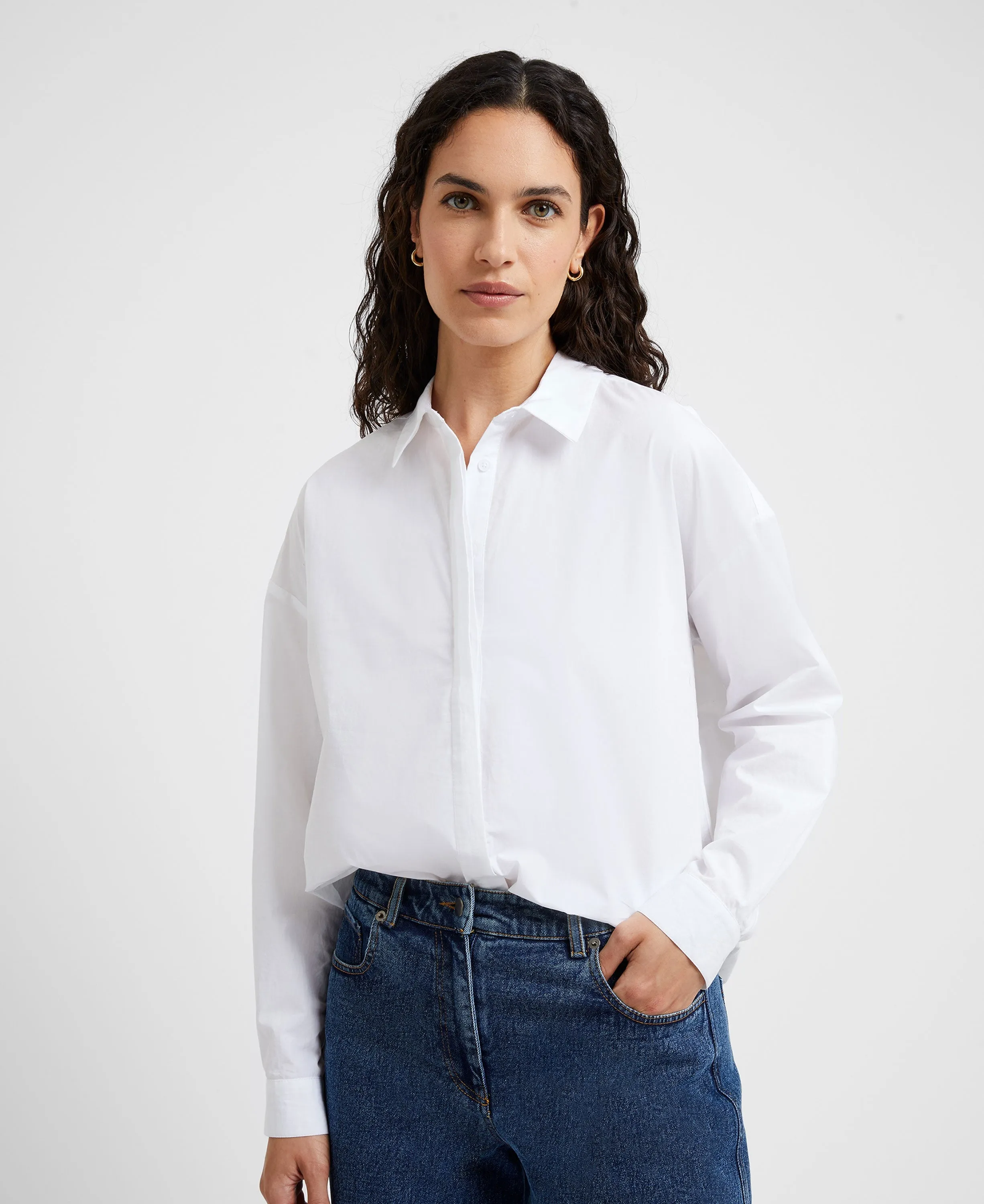 Core Shirting Boyfriend Shirt - White