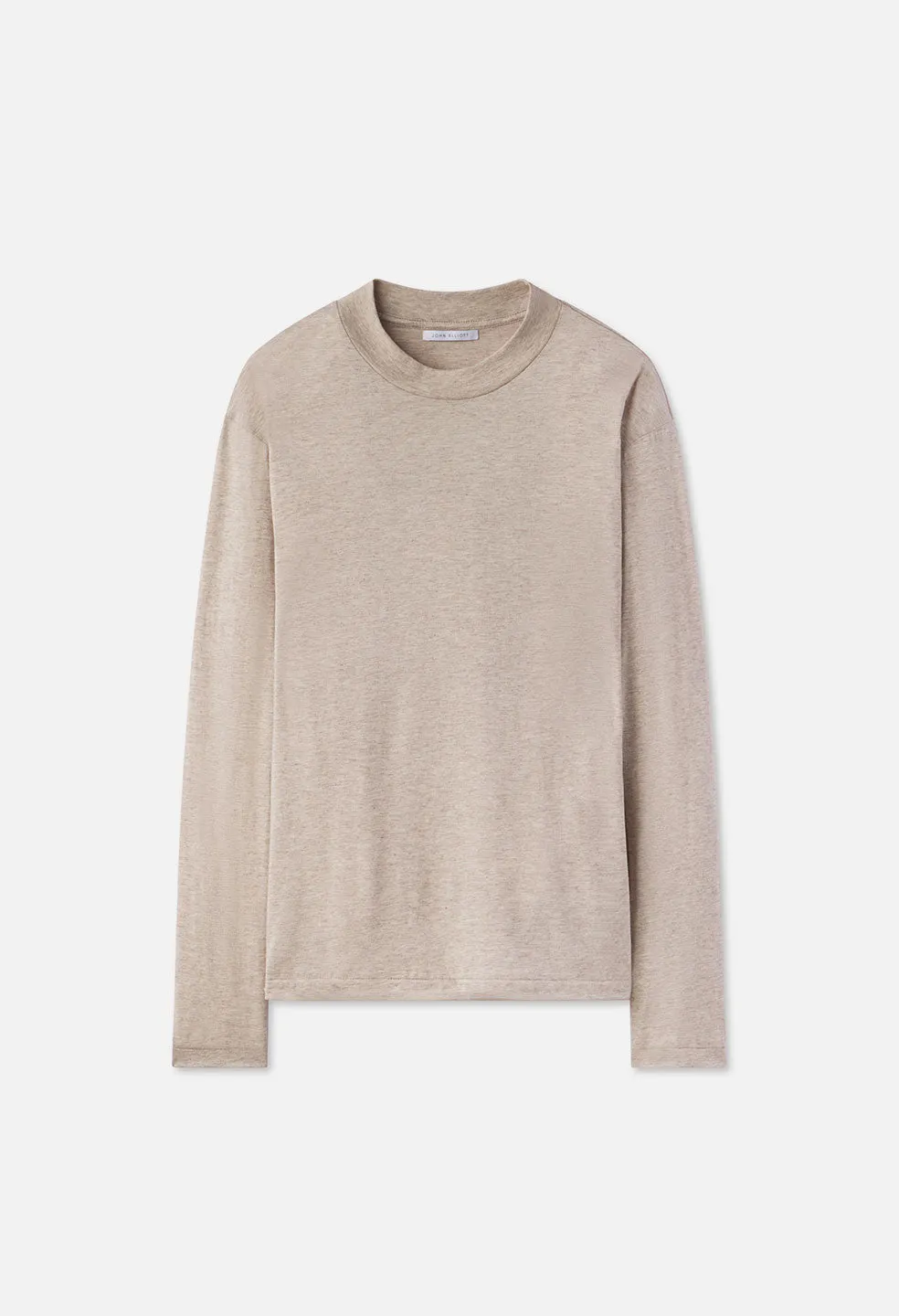 Cotton Cashmere Mock Neck / Tan