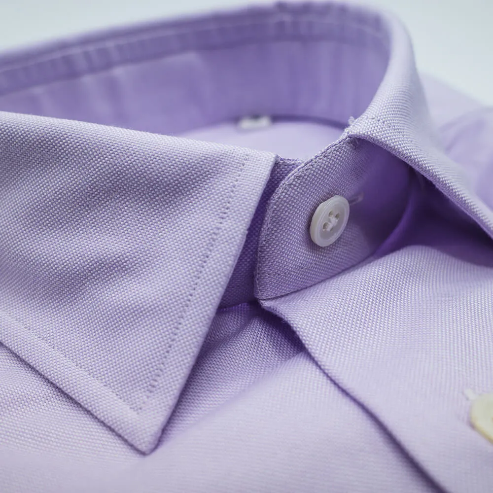 Cotton Oxford Dress Shirt - Purple