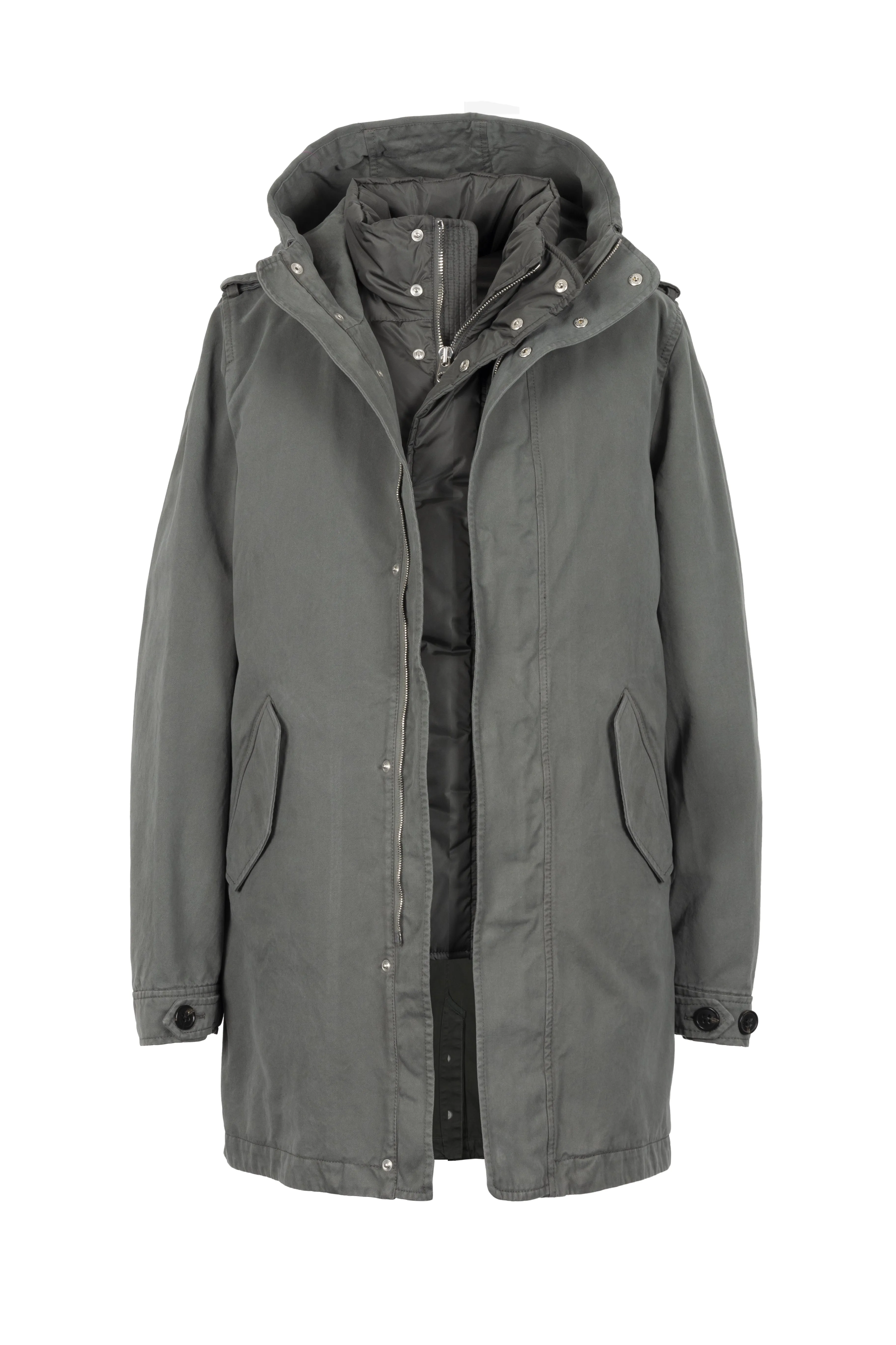 COTTON PARKA TIO WITH DOWN VEST