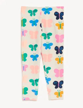 Cotton Rich Butterfly Print Leggings