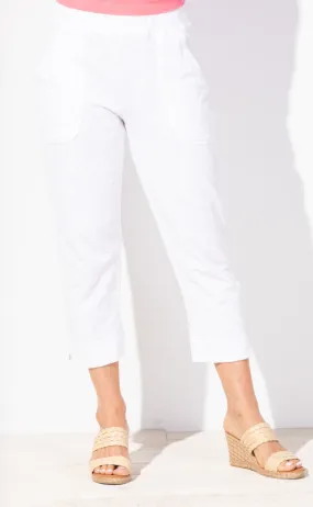 Cotton Slub Pocket Capri Pant