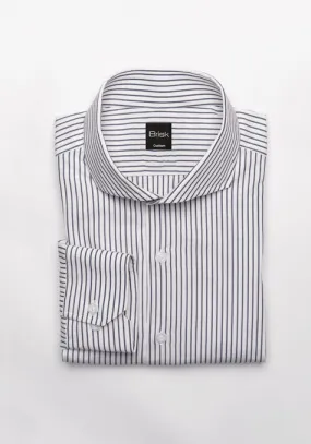 Crisp Black Pencil Stripes Shirt