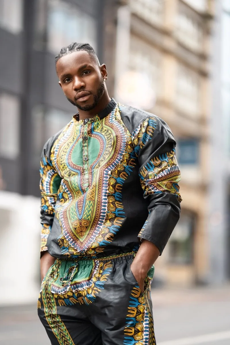 Dashiki Shirt in Black